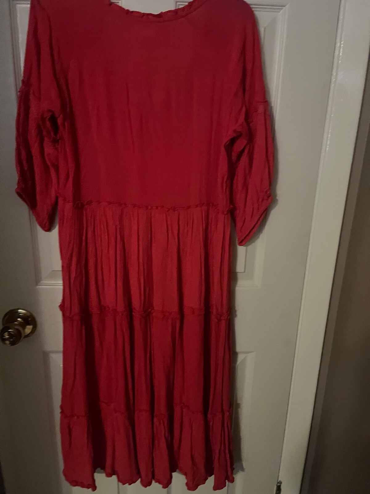 Sweet Magnolia Maxi Tapered Tie Front Dress Size M -Pink