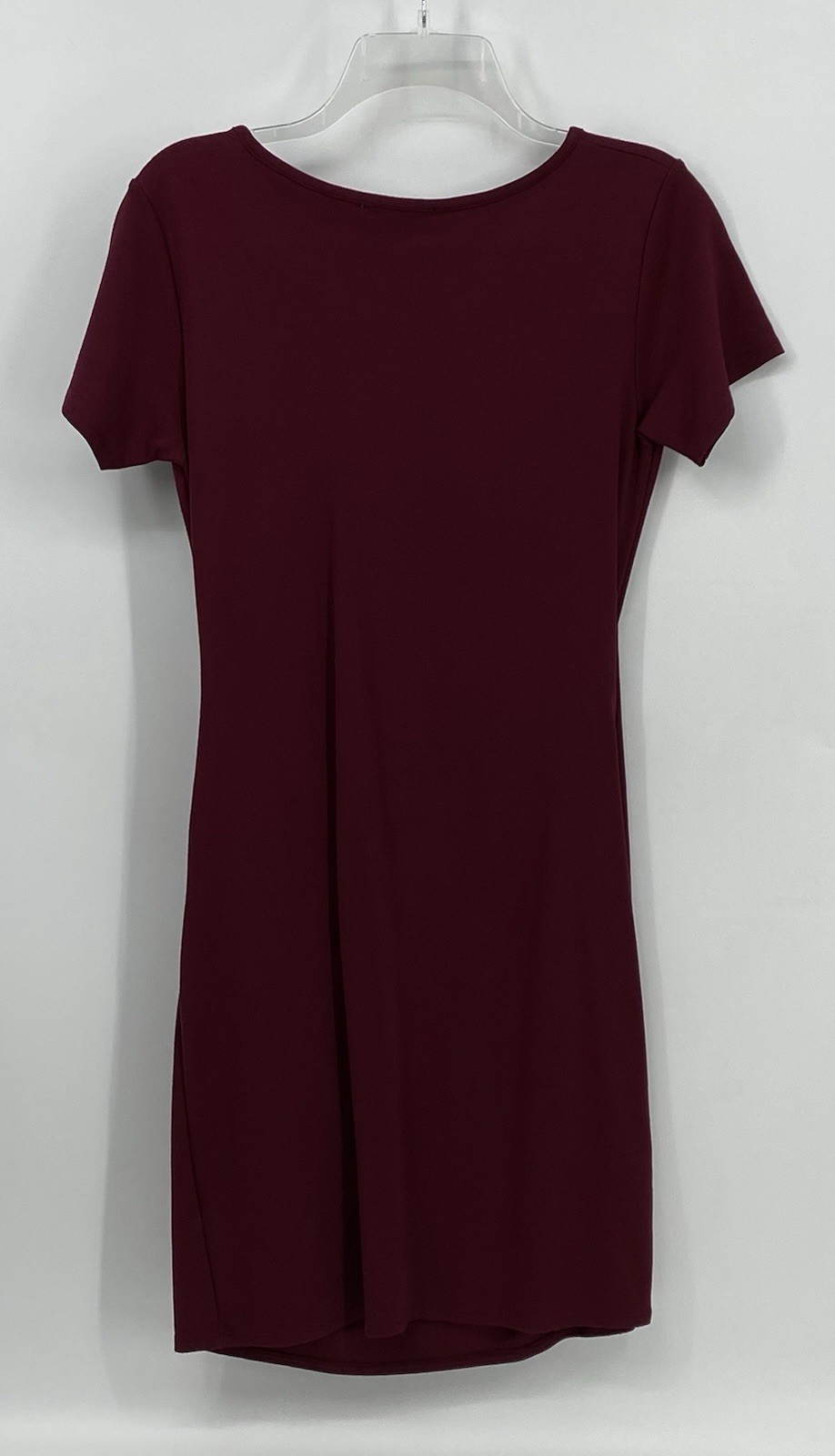 Loveappella Burgundy Preowned Knit Short Sleeve Dress Women’s Size XL EUC