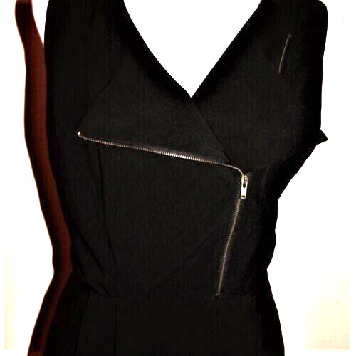 XXI Open Back Sleeveless Dress, Front Zipper, New, M