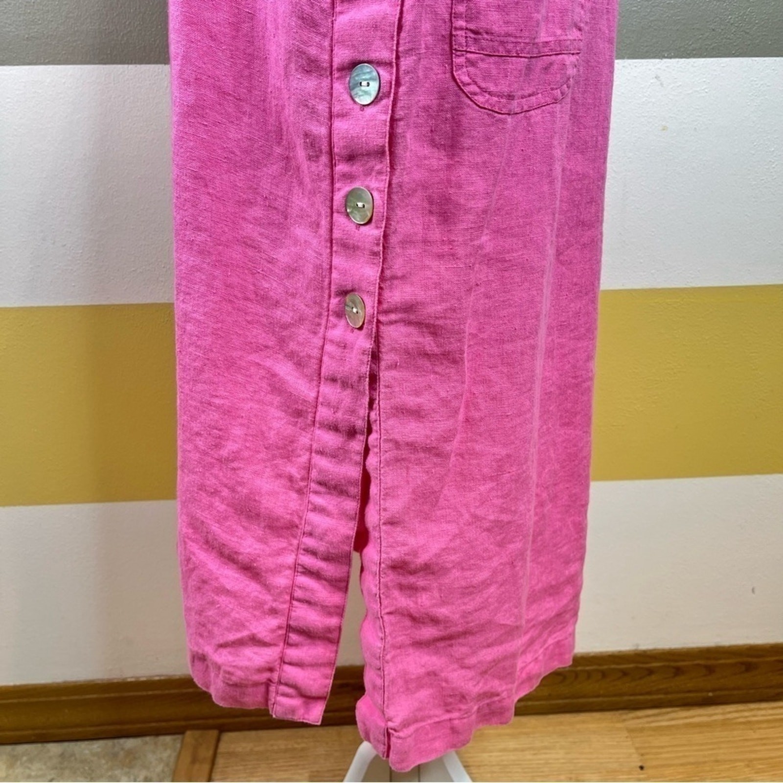 KARAVAN Vintage 90s Pink Coastal Beach Breathable Lightweight Tank Slip Dress M