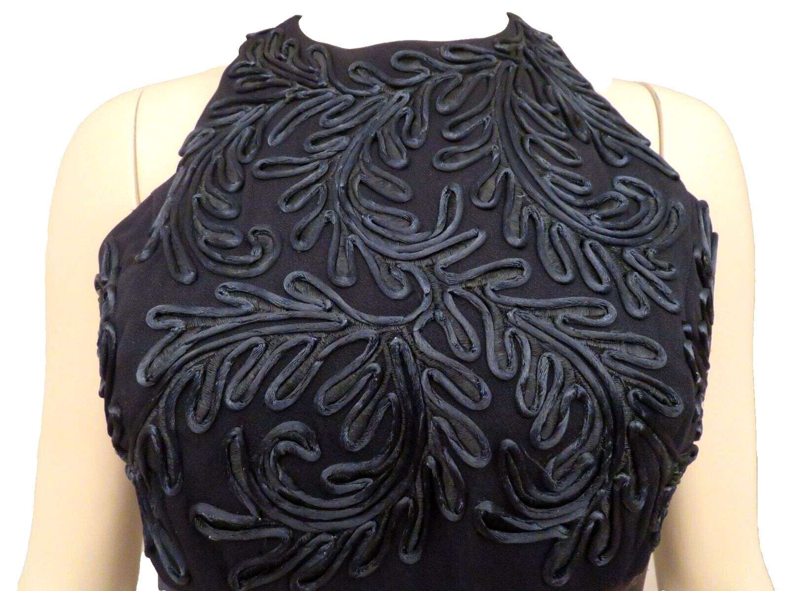 Carmen Marc Valvo Gown Maxi Dress Size 4 S Embroidered Neiman Whimsigoth Fairy