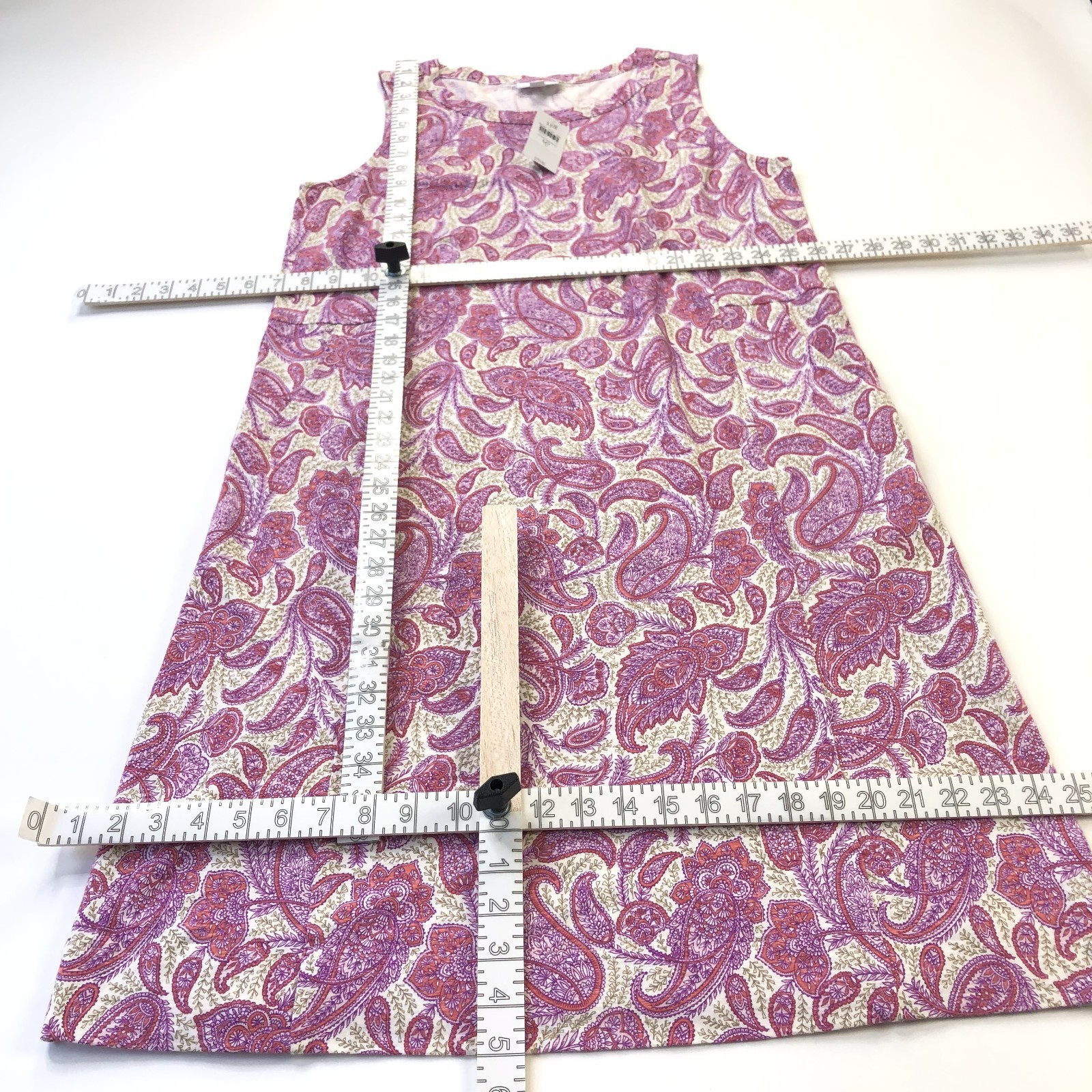 J. Jill NEW Medium TALL Tencel Modal Paisley Midi Below Knee Shift Dress Pink