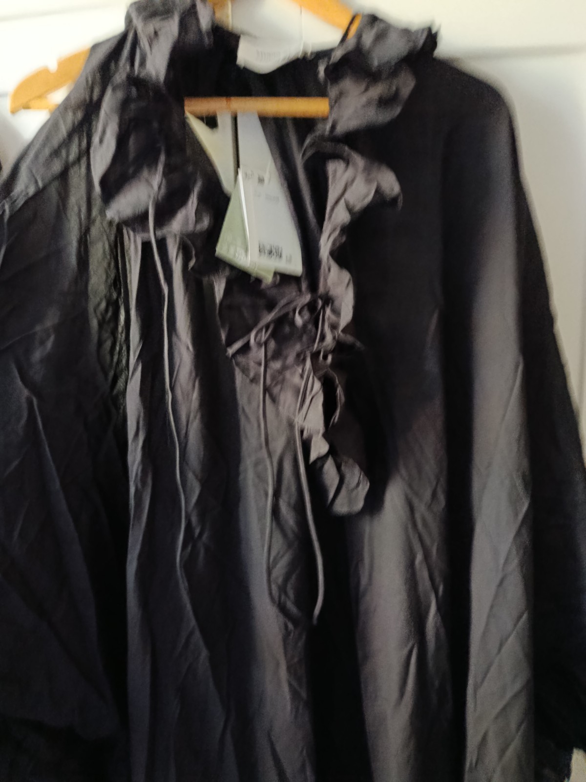 H&M STUDIO Collection Resort one size: XS,S,M,L,XL black Ruffled Kaftan Dress BN