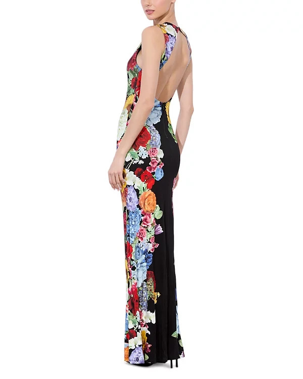 ALICE & OLIVIA (2) DELORA OPEN BACK GARDEN BRUNCH MAXI DRESS NWT MSRP$495