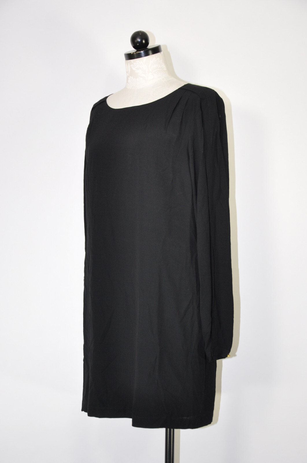 Twelfth Street Black Rayon Crochet Lace Back Whimsigoth Witchy Dress Women L