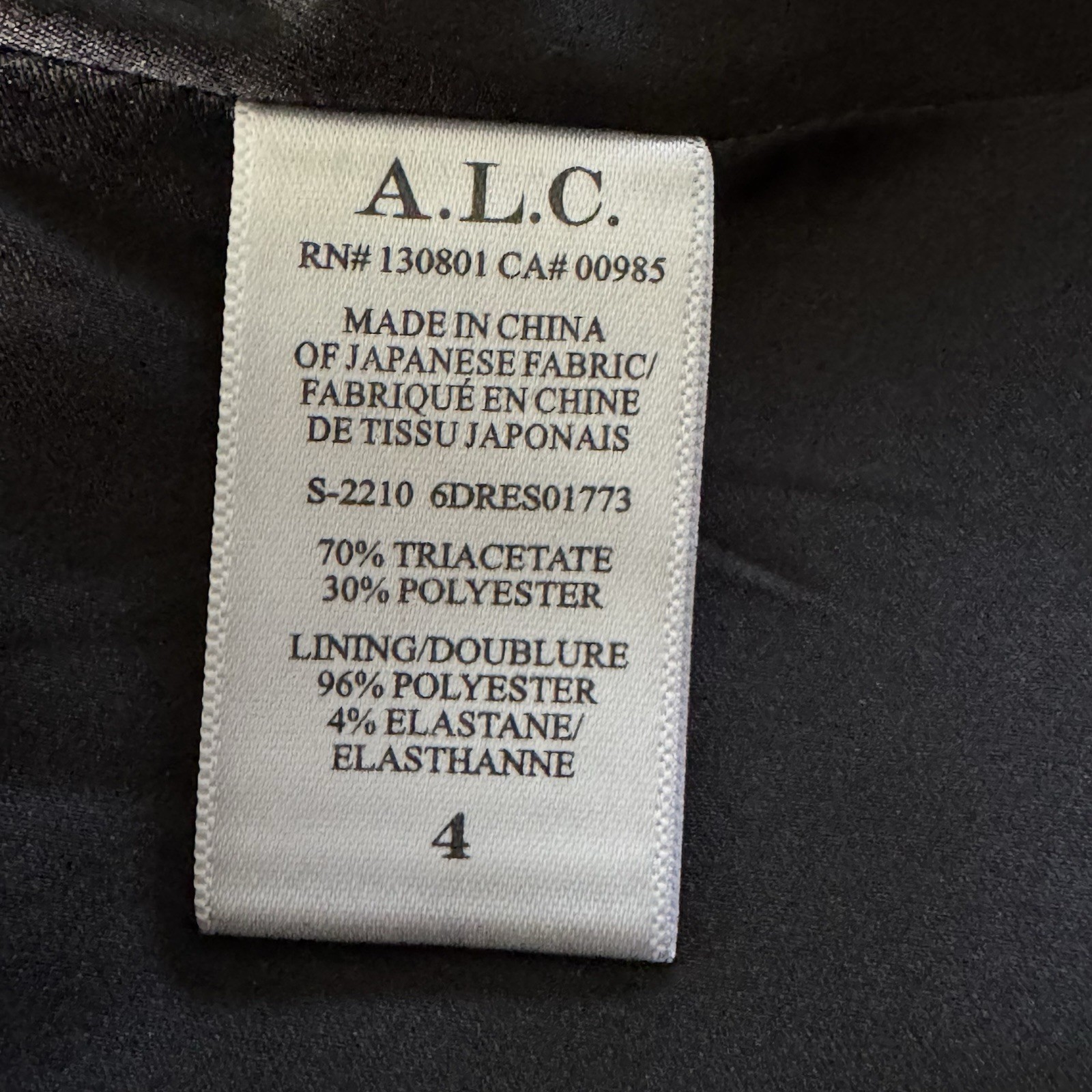 A.L.C. Issa Cutout Black Evening Gown Maxi Dress Size 4 Long Flare Sleeve VNeck