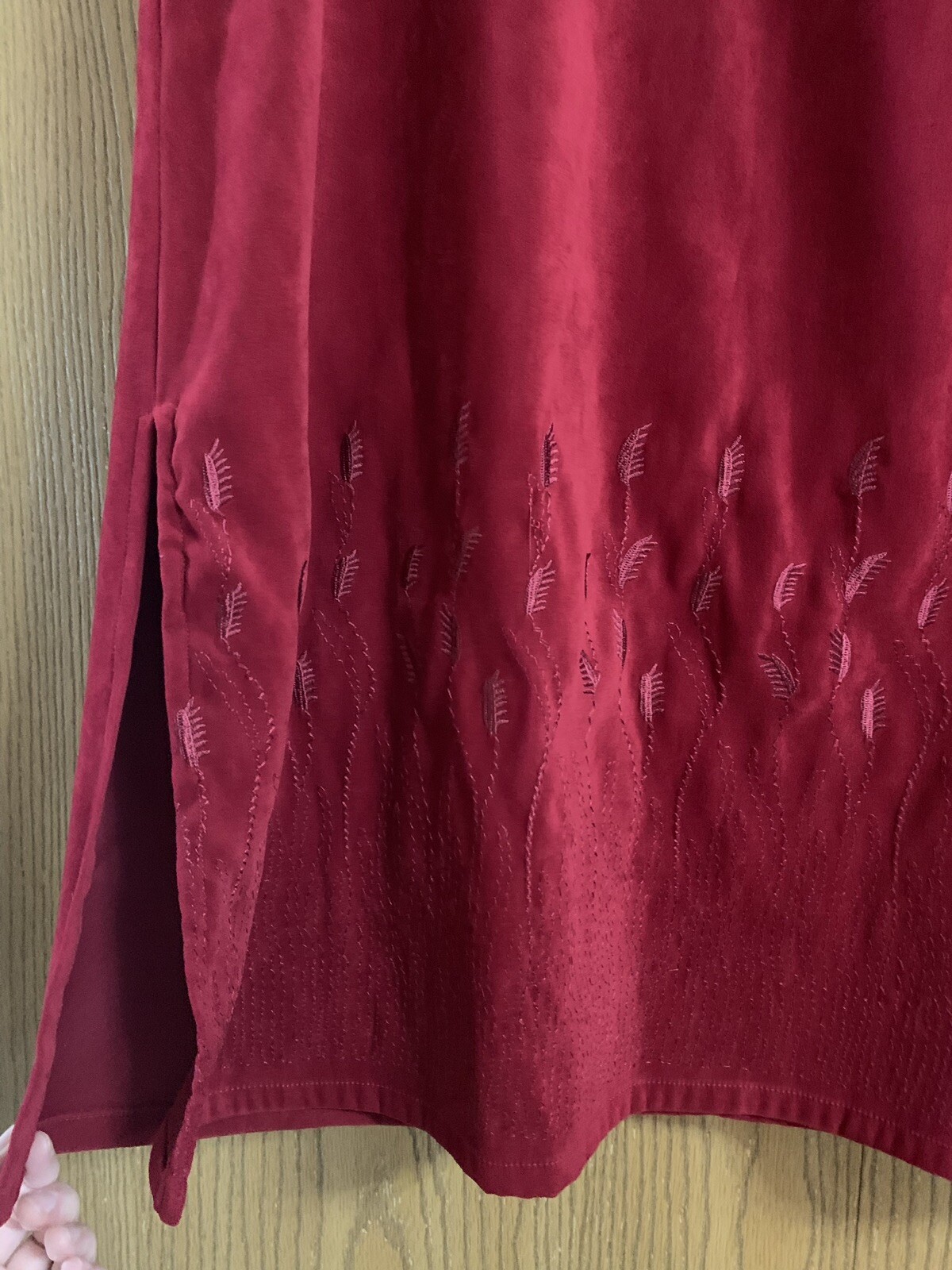 Jane Ashley Dress Size M Burgundy 90’s Style