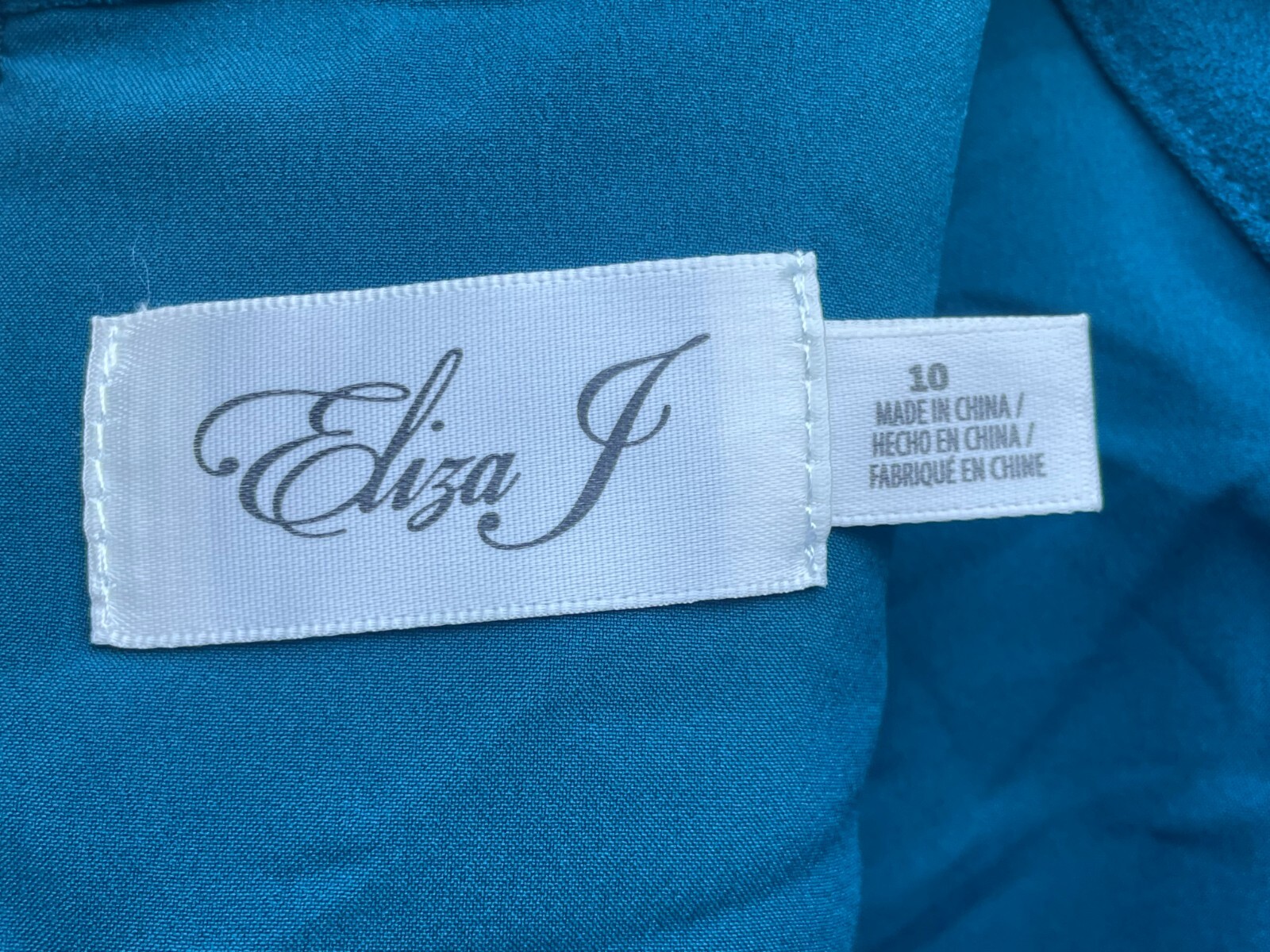Eliza J Bodycon Shift Style Blue Halter Sleeveless Dress w/ Ruffle Detail Sz:10