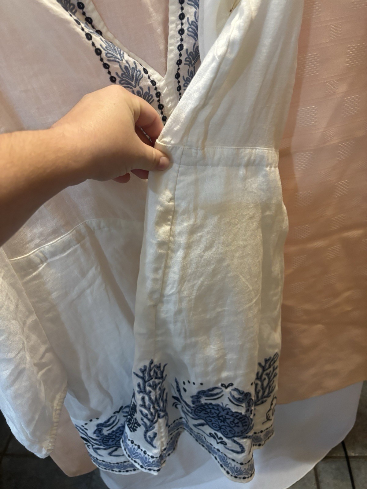 Spartina 449 Hamilton Embroidered Sea Life Wynona Dress NWT Size XL