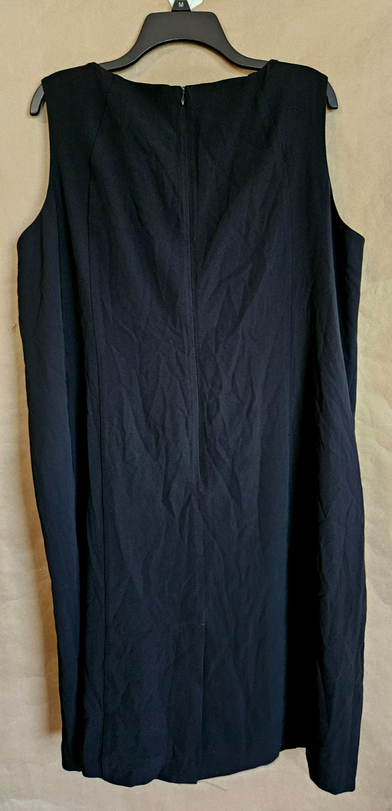 TALBOTS WOMENS SHIFT DRESS LINED SLEEVLESS KNEE LENGTH BLACK SIZE 18W # 4900