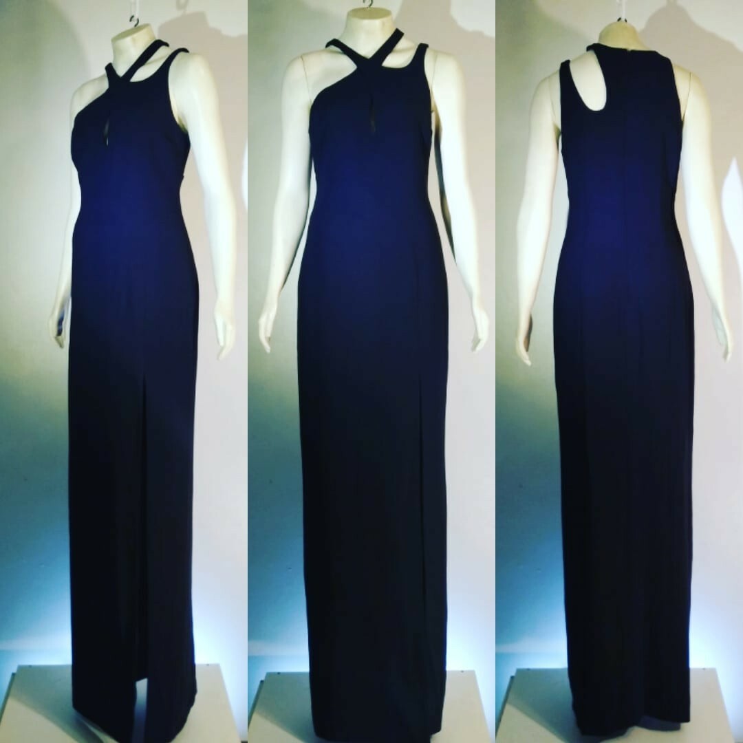VERSACE rare collab LONG BLACK dress