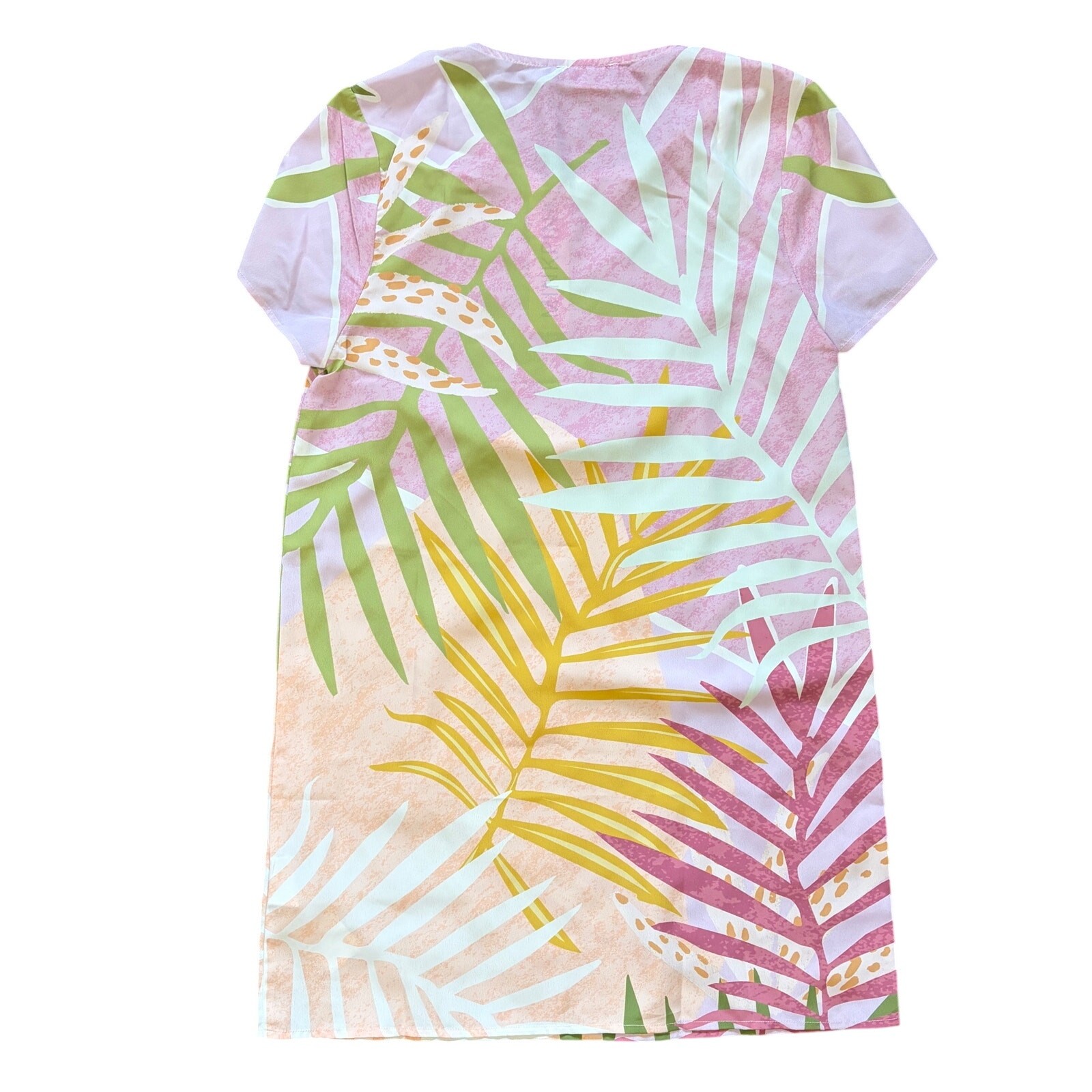 MINKPINK Palm Springs Tee Dress Mini Pink Resort Beach Vacation Colorful S NWT