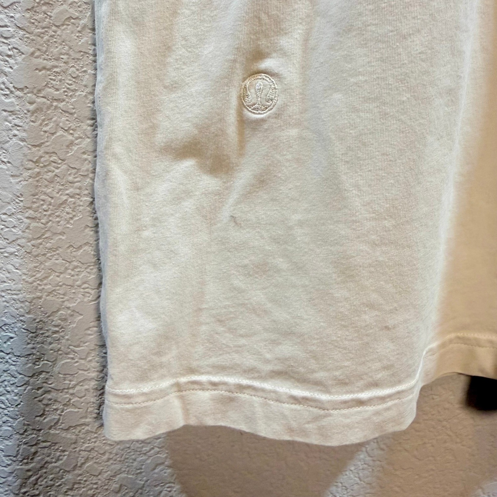 Lululemon Organic Cotton Cinched Waist Dress Womens Beige See Measurements