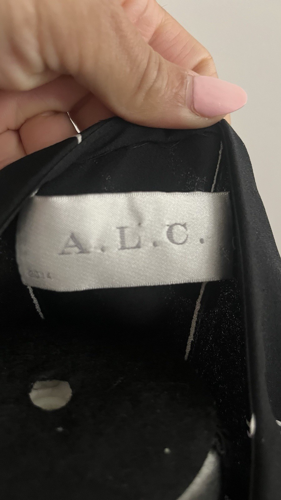 ALC striped dress 100% silk s