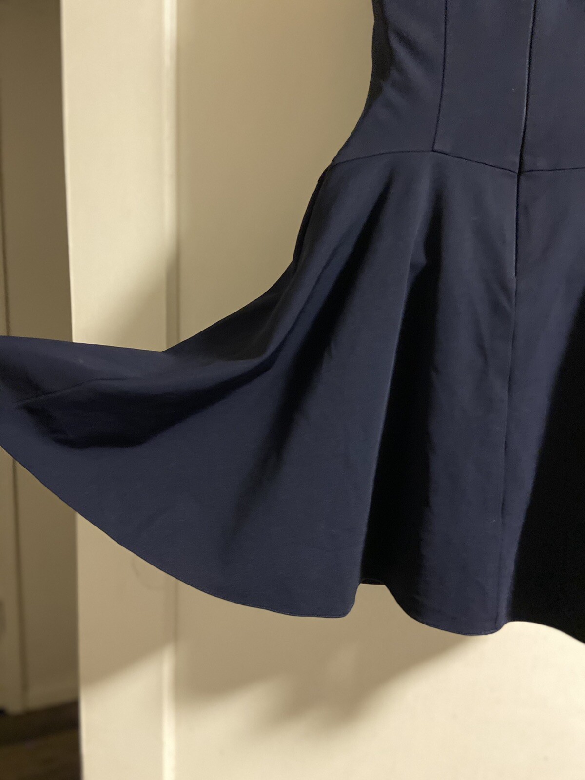 CUSHNIE ET OCHS Dress Mini Cutout Chest Navy Size 2 EUC Made In USA
