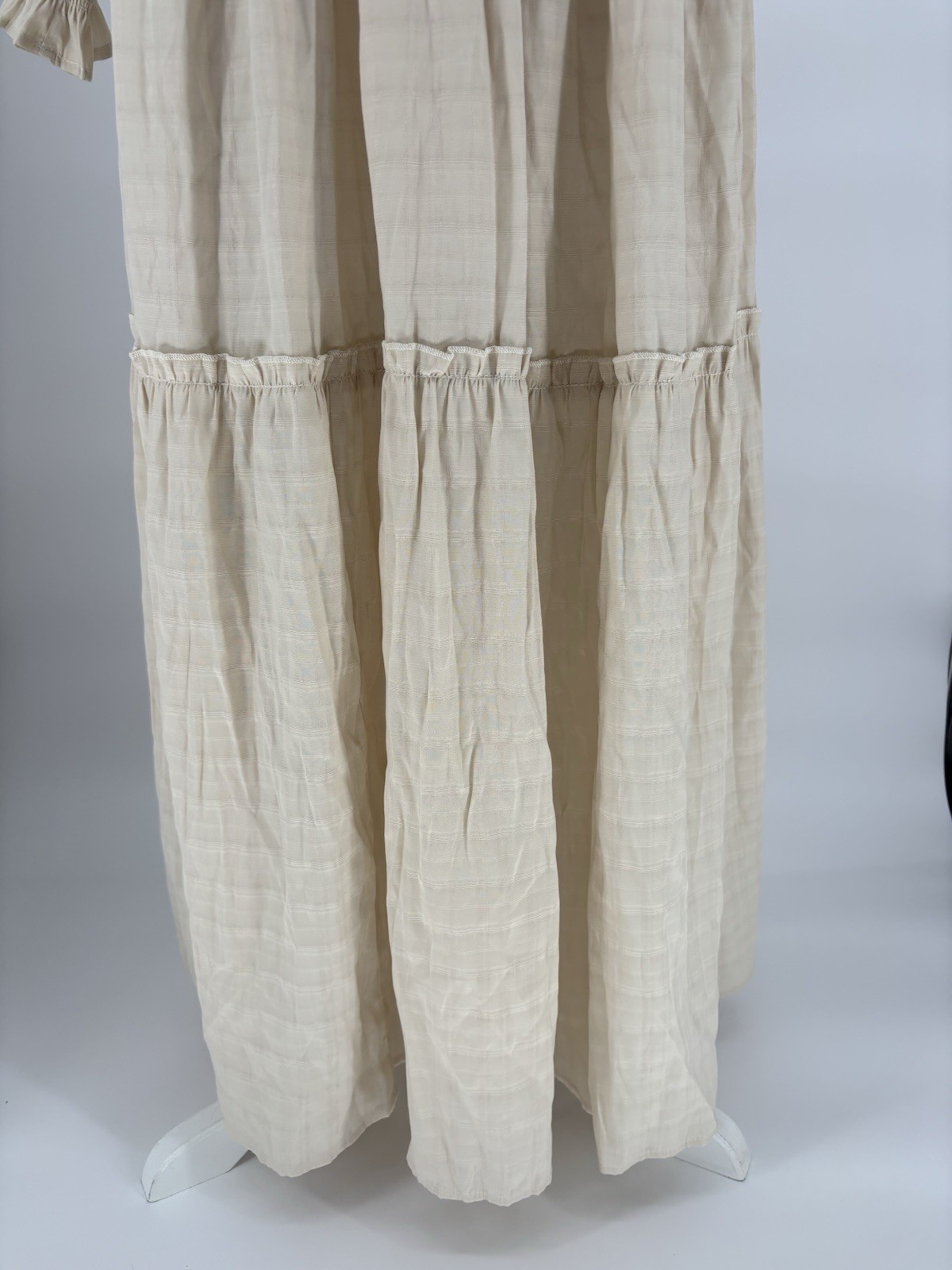 NWT R.Vivimos V Neck Empire Waist Layered Ruffle Maxi Dress Small 4/6 Boho Flowy