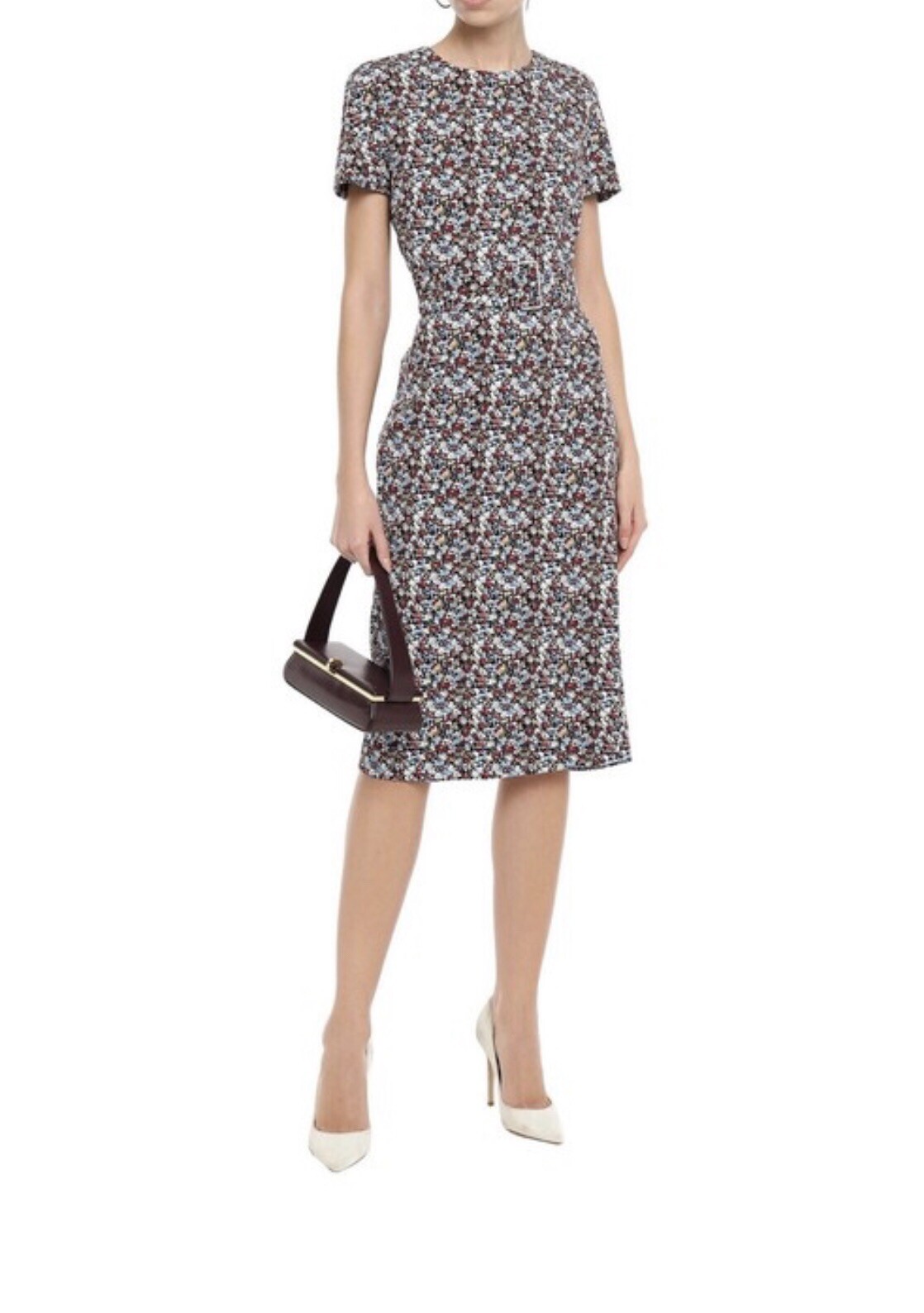 Victoria Beckham $1,595 NWT Floral Print Fitted Crepe Dress (4, 6, 8, 10, 12US)