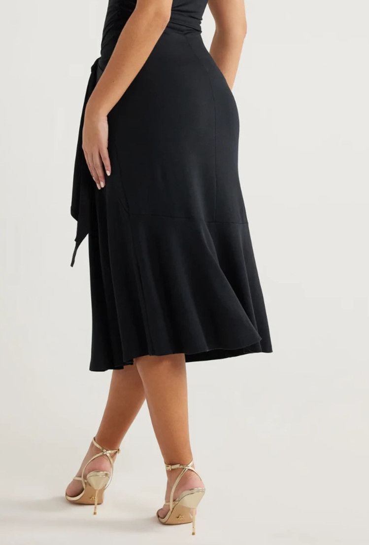 Sofia Jeans Womens Dress Size M Black Side Tie Tank Rouching Midi Bodycon Classy