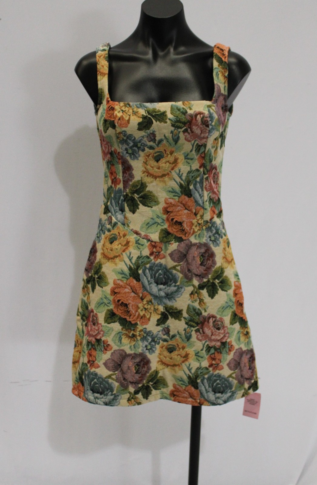 PrettyLittleThing Women’s Floral Twill Bodycon Dress MP7 Stone Size: US: 2 NWT