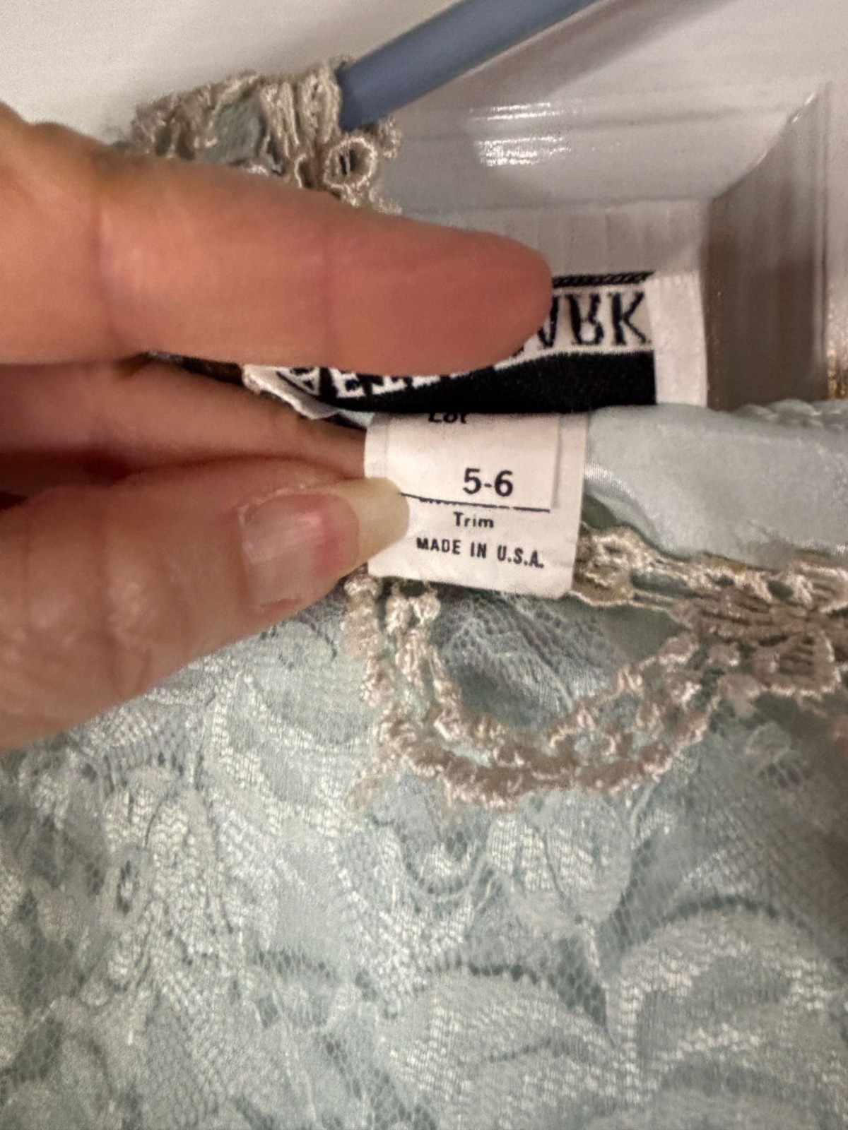 After Dark Dress Mint Green Lace Bow Beaded Size 5/6 USA Made Coquette Glam