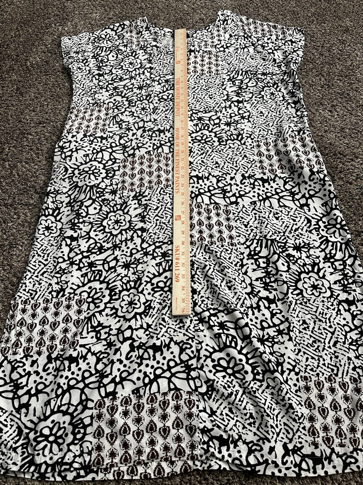 Y2K Patio Casual Cabernet XL Patchwork Boho Cottagecore Pockets Shift Dress HH29
