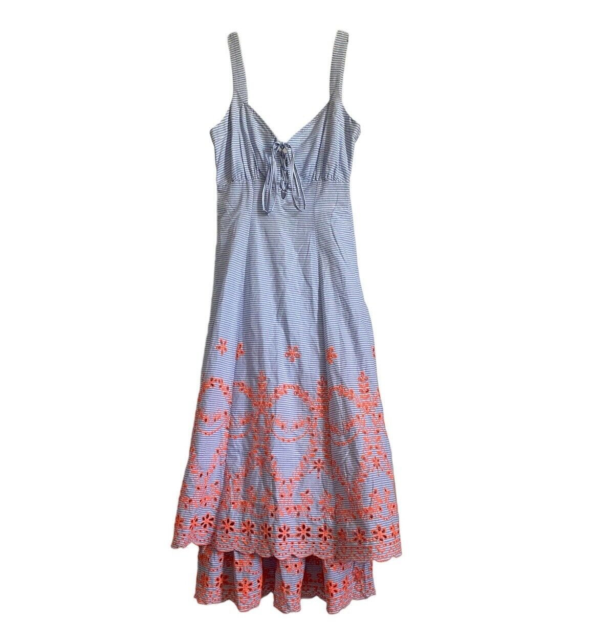 NWT Revolve Tularosa Jaslyn Embroidered Dress Blue and Orange Sz XS