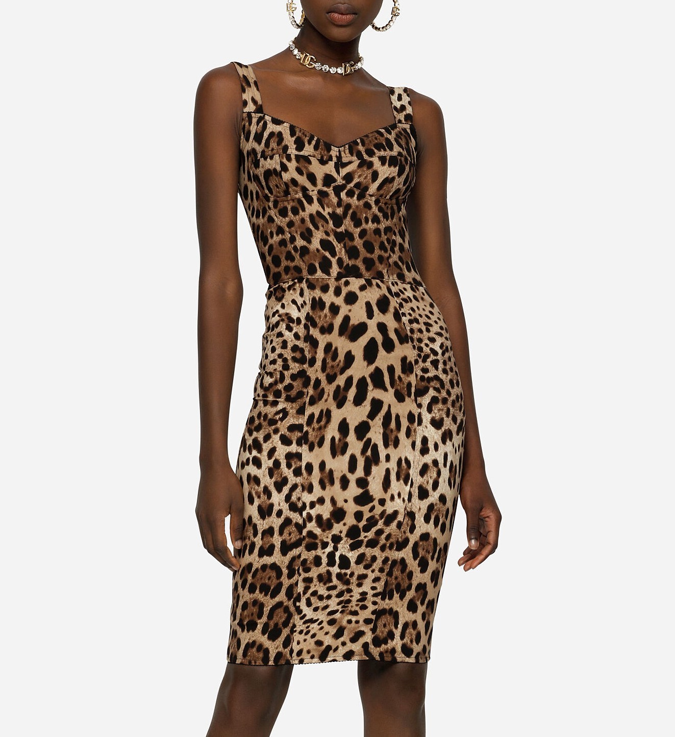DOLCE & GABBANA Leopard Print Corset Dress IT 38 US 2 UK 6 AU 8