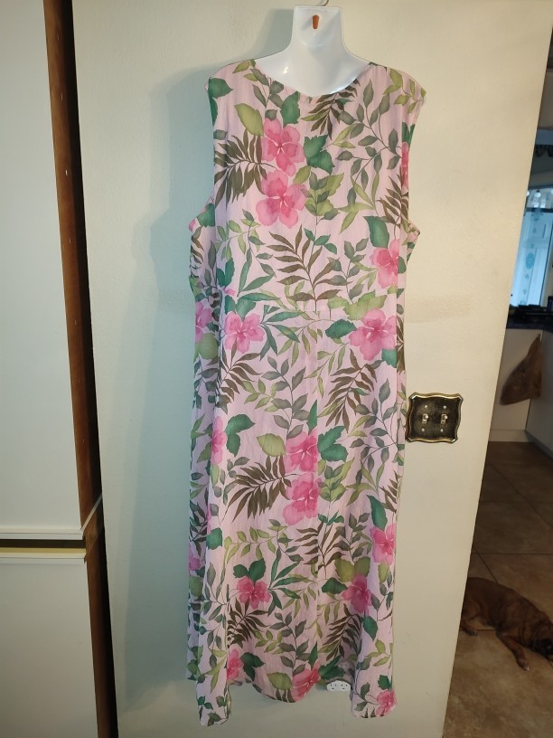 Set 2 pcs KSL Division Of Karin Stevens Pink Floral Dress with Jacket Size 24W