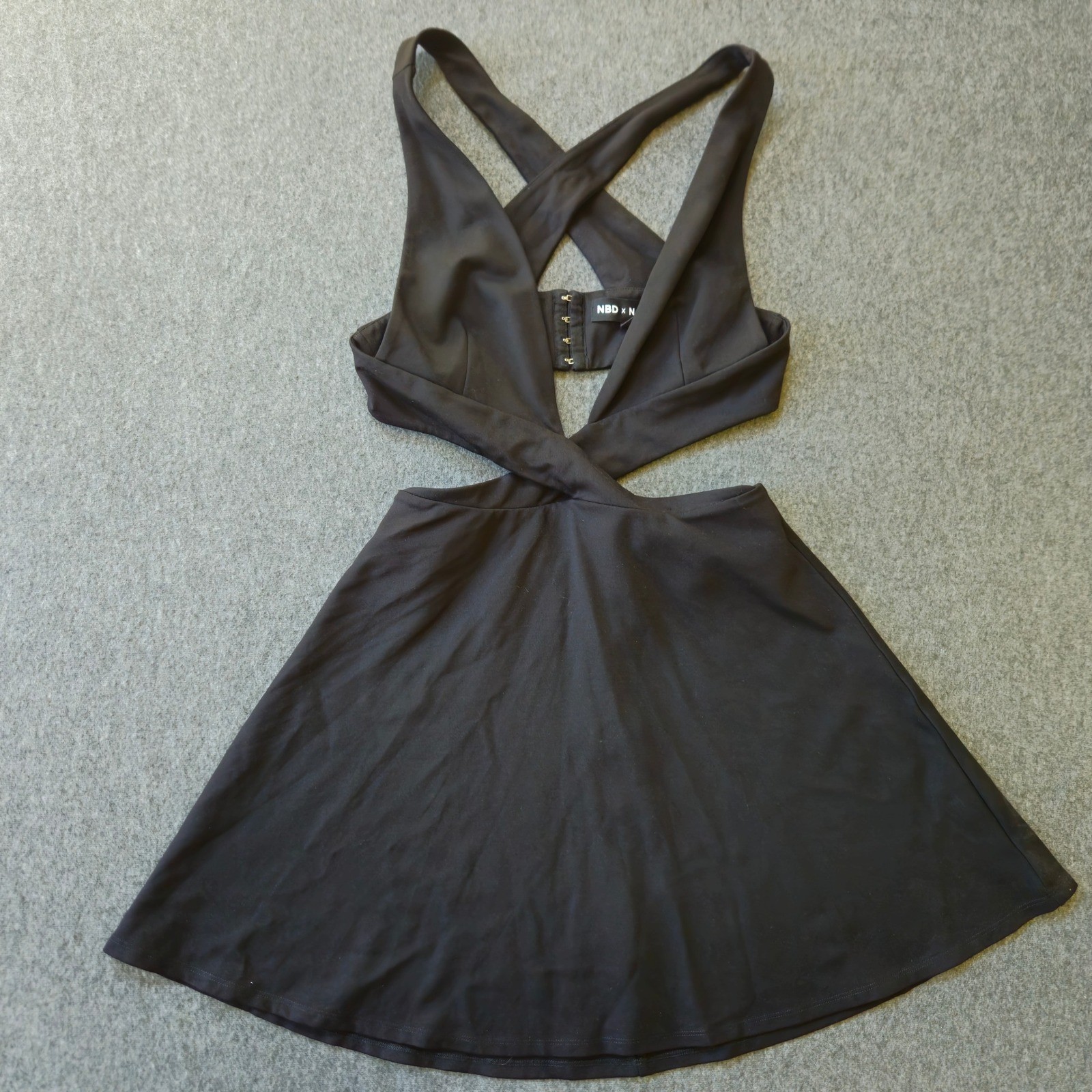 Revolve NBD x NAVEN Cutout Mini Dress Fit & Flare Size Medium LBD Cocktail Date