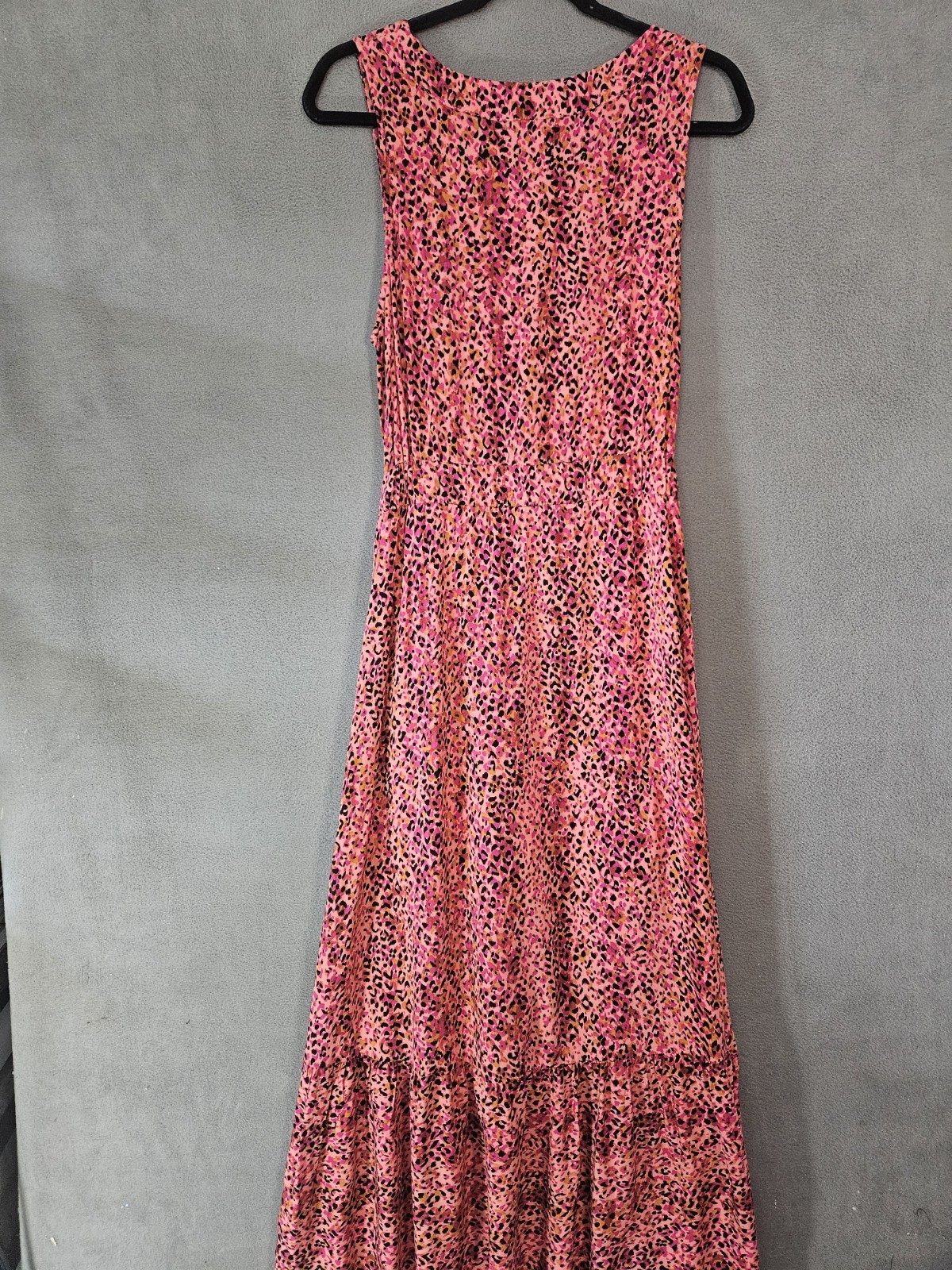 NWT Evereve Allison Joy Womens Medium Maxi Dress Wrap Pink Cheetah Glenna Tank