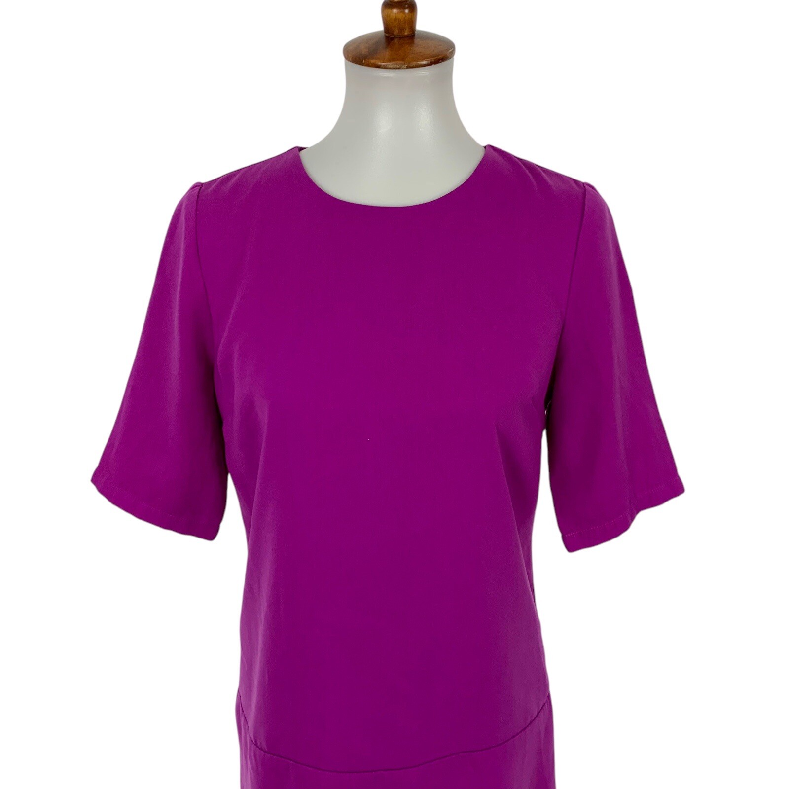 Pim And Larkin Dress Small Short Sleeve Purple Elegant Minimalist Workwear