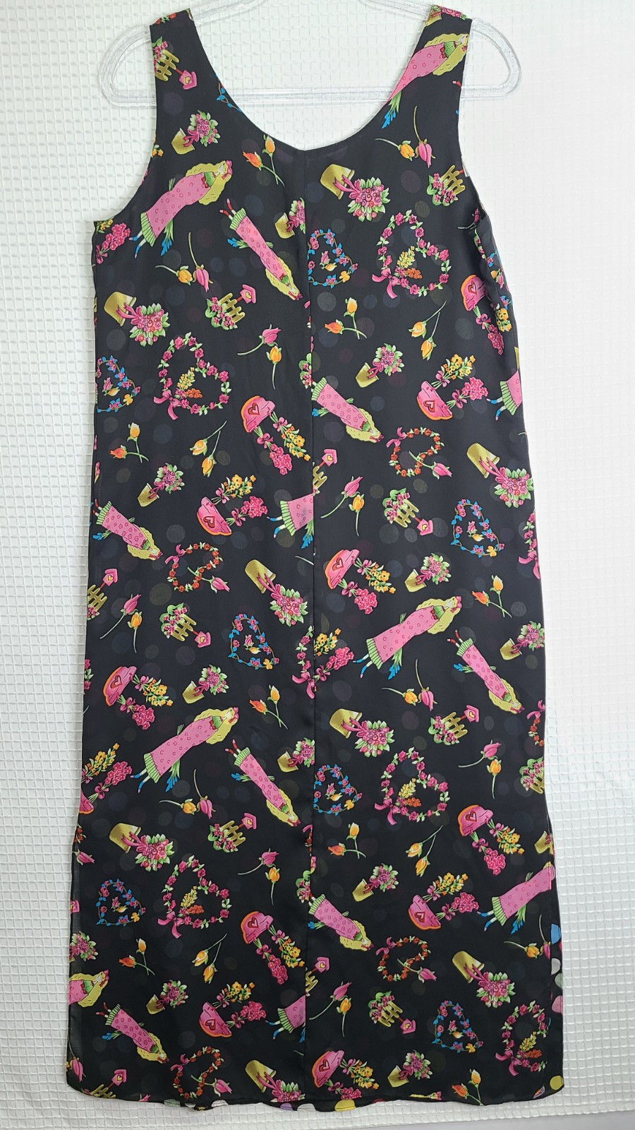 Whimsical Reversible Semi-Sheer Shift Dress Casual Lightweight Unbranded Est Med