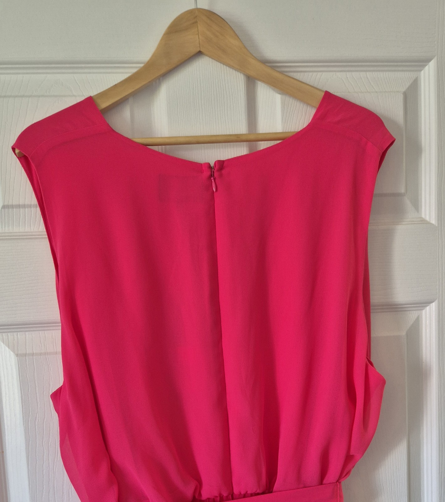 Phase Eight Pink/Red Ombre Piper Dress, Occasion Pleated Maxi, Size 2XL NWTS