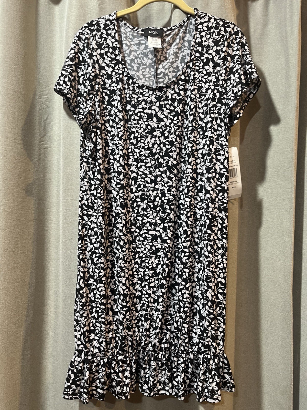 MSK Dress In Black and White. Size Large