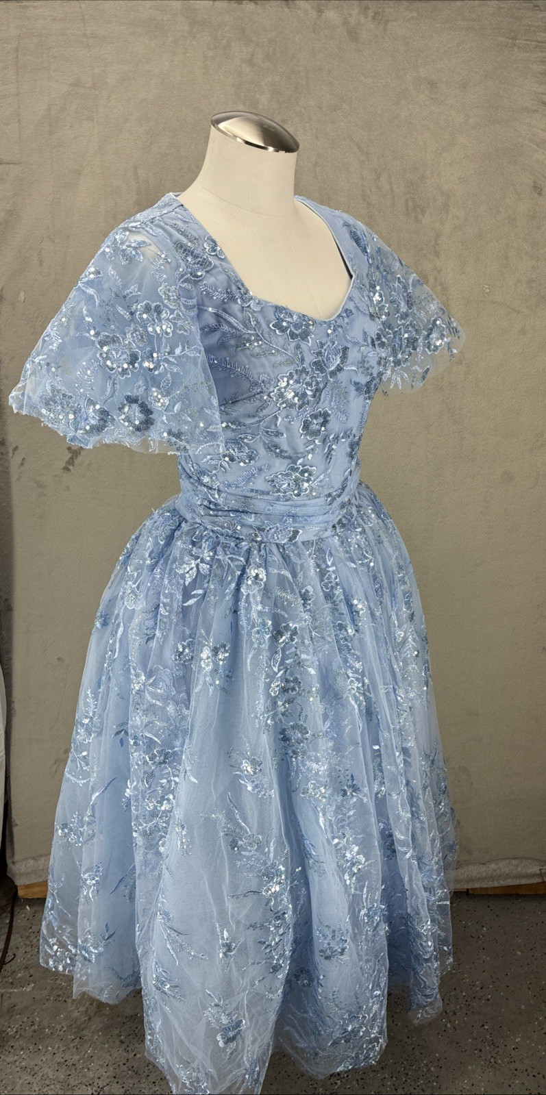 Jessakae dress Blue Small Elsa Mesh Sparkle Cinderella Prom wedding formal