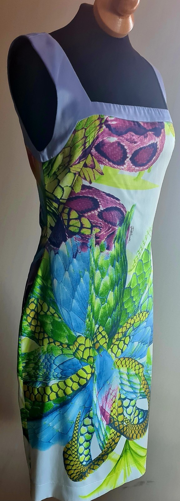 Vintage Just Cavalli Roberto Cavalli Snake Print Sheath Dress Size IT 44 US