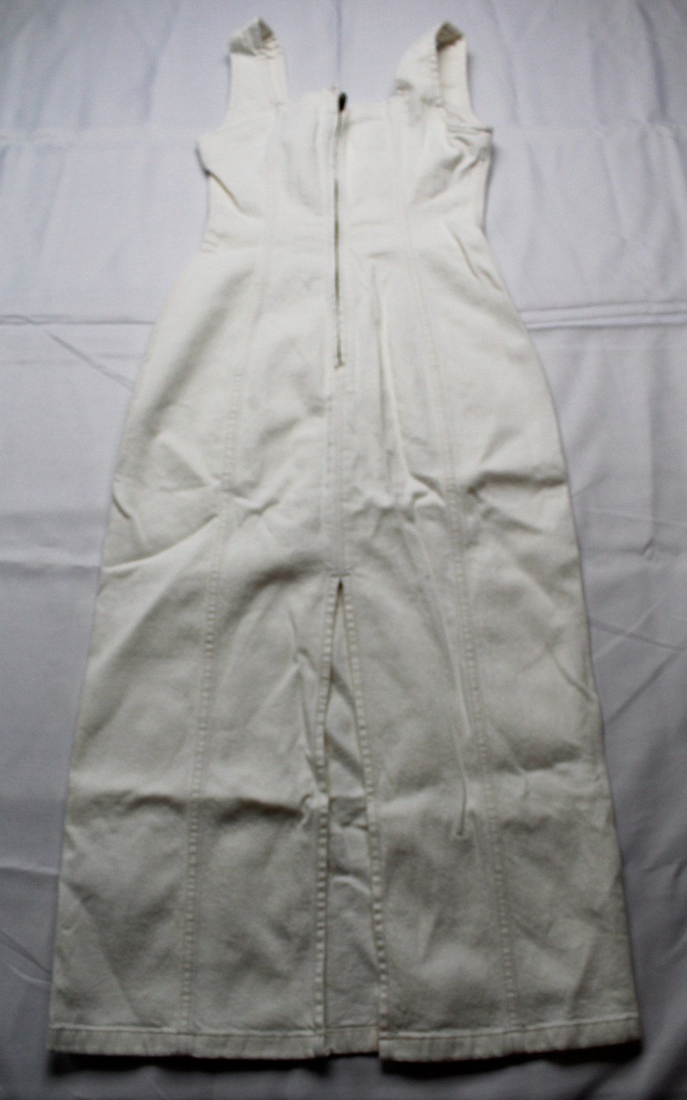 Abercrombie & Fitch Women Petite Column Midi Dress CD4 Cream Size 2XSP
