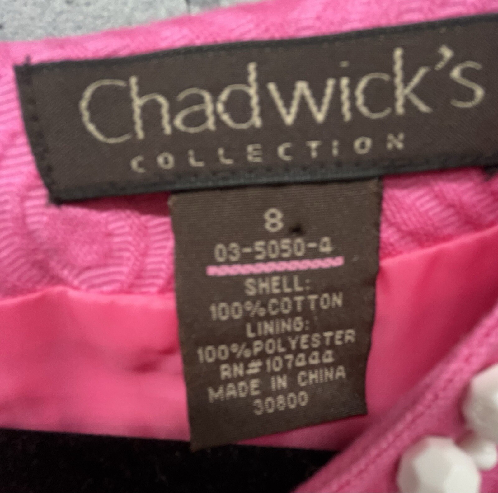 Chadwicks Dress 8 Pink Sleeveless Beaded Embellished Preppy Coastal Vacation