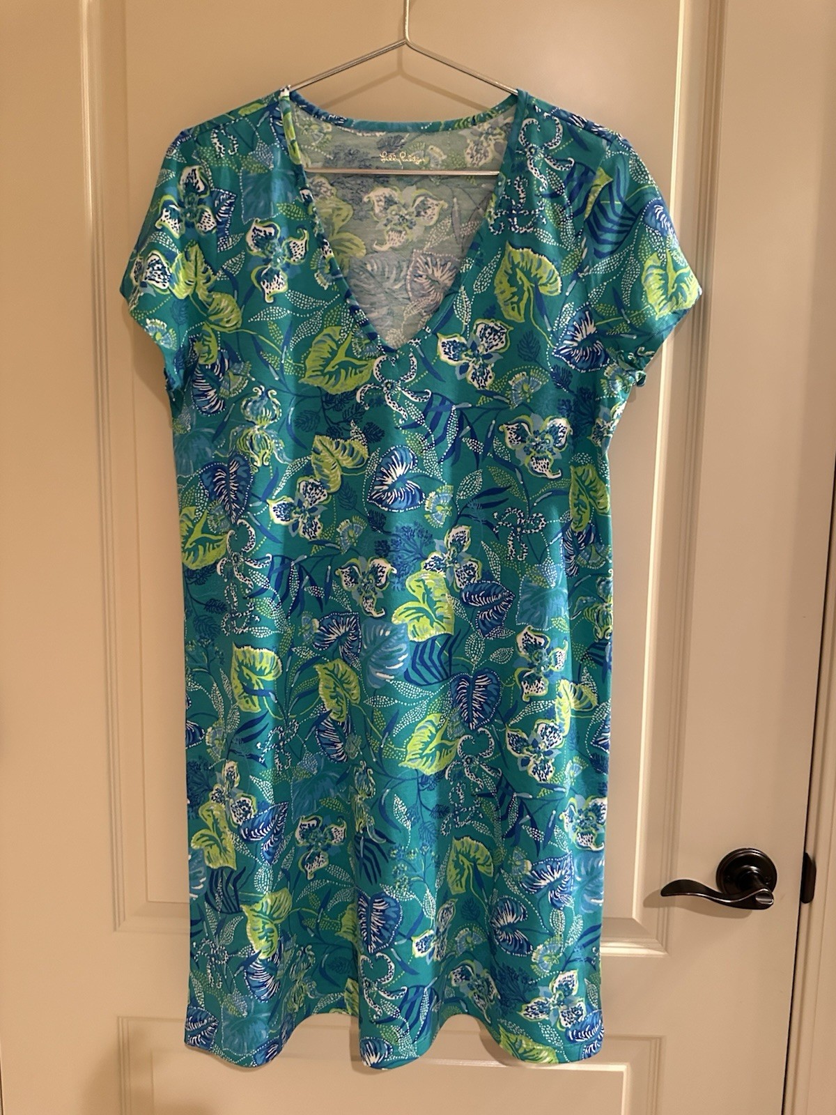 LILLY PULITZER GREEN BOTANICAL DRESS – SIZE LARGE – NEW WITH TAGS