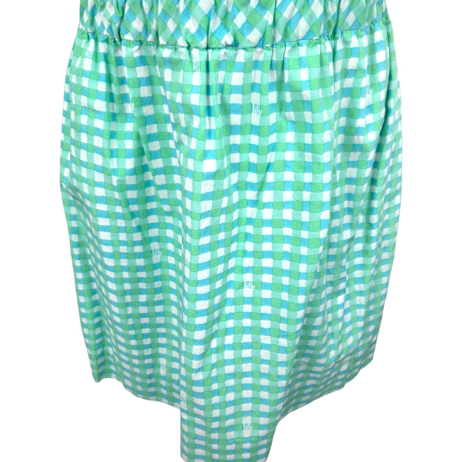 Lilly Pulitzer Strapless Ruffle Gingham Mini Dress Womens Medium Cottagecore