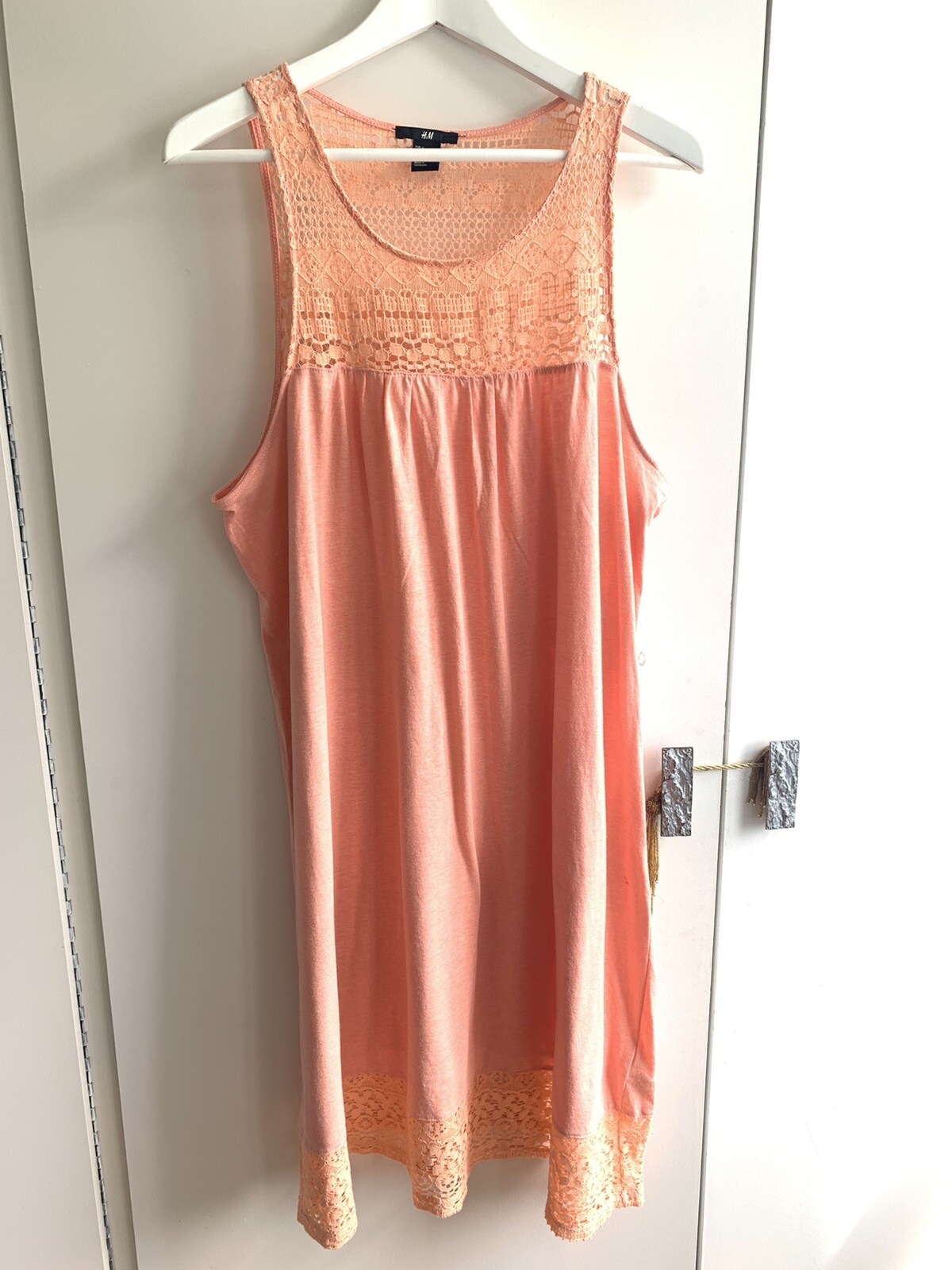 H&M sleeveless crochet baby doll dress Uk L