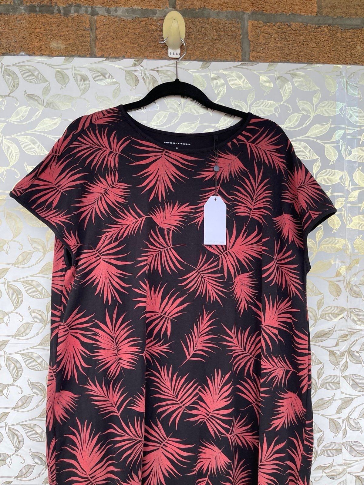Universal Standard Palm Leaf Cocoon Dress M 18/20 Plus Tropical Vacation