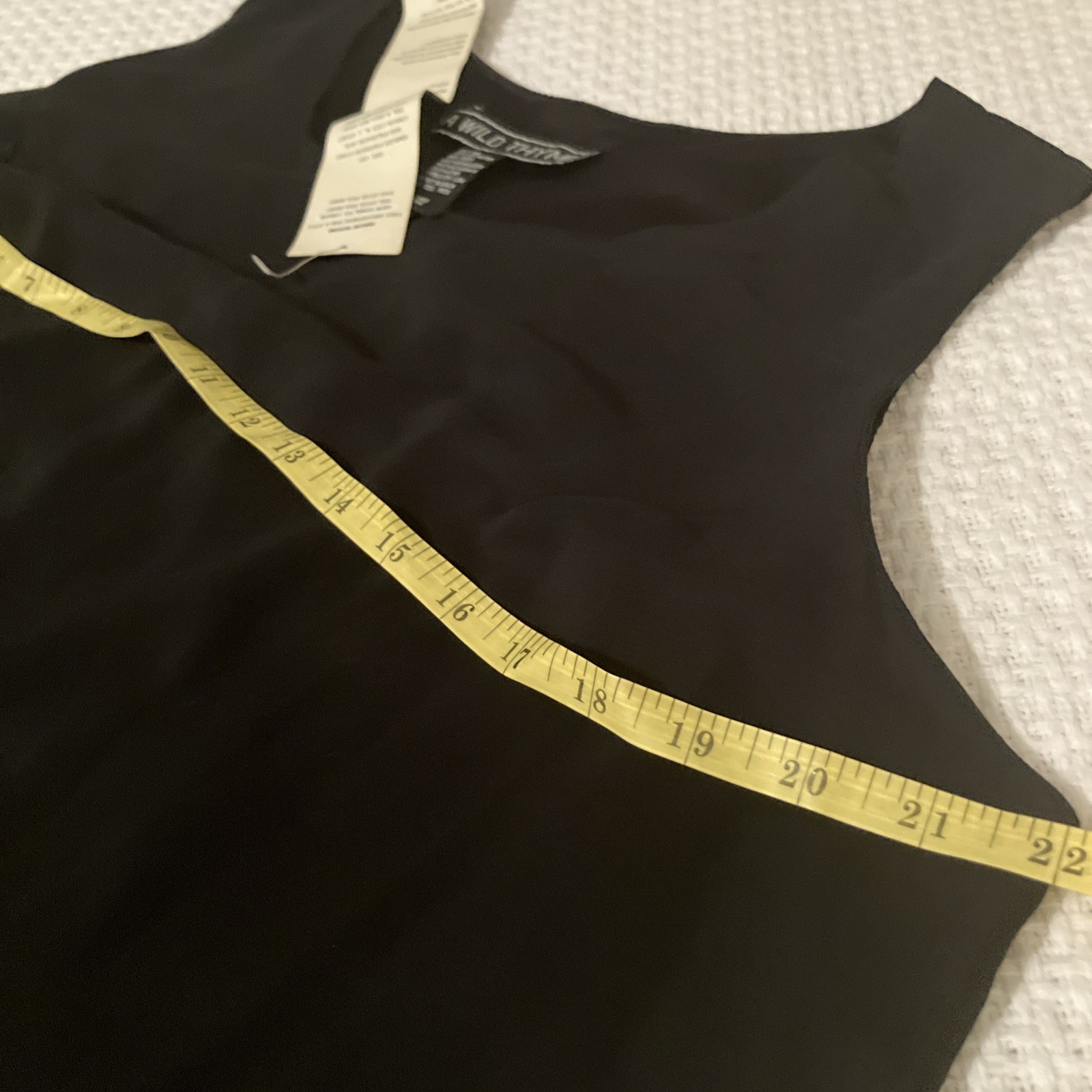 A Wild Thyme Sleeveless Side Slit Long Maxi Black Dress Size 18 Lined Round Neck