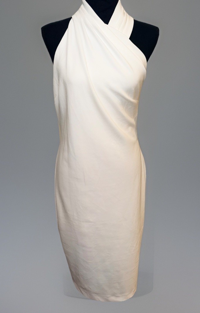 Rachel Roy Women’s Elegant Sheath Dress Crossover Halter Top Size L