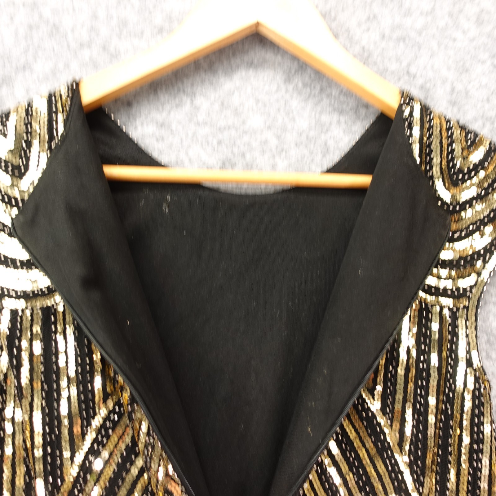 Sequin Beaded Flapper Dress Women S Gold 1920s Great Gatsby Evening Party Fringe