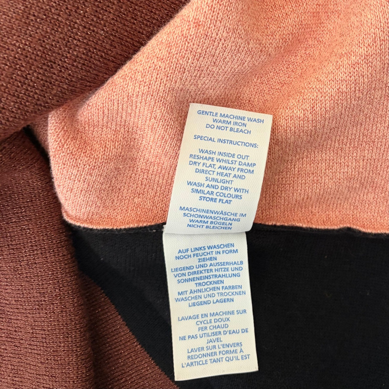 BODEN Rosemary Sparkle Knit Fit N’ Flare Dress Pink Chocolate Brown US Size 6