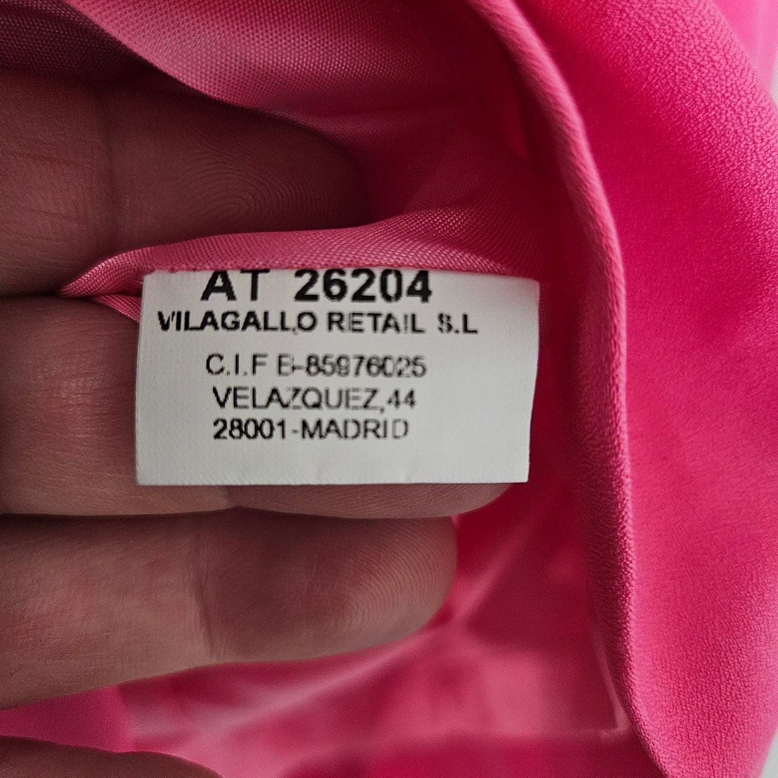 Vilagallo Pink Keyhole Tie Sleeve Shift Dress Made in Spain Size 38