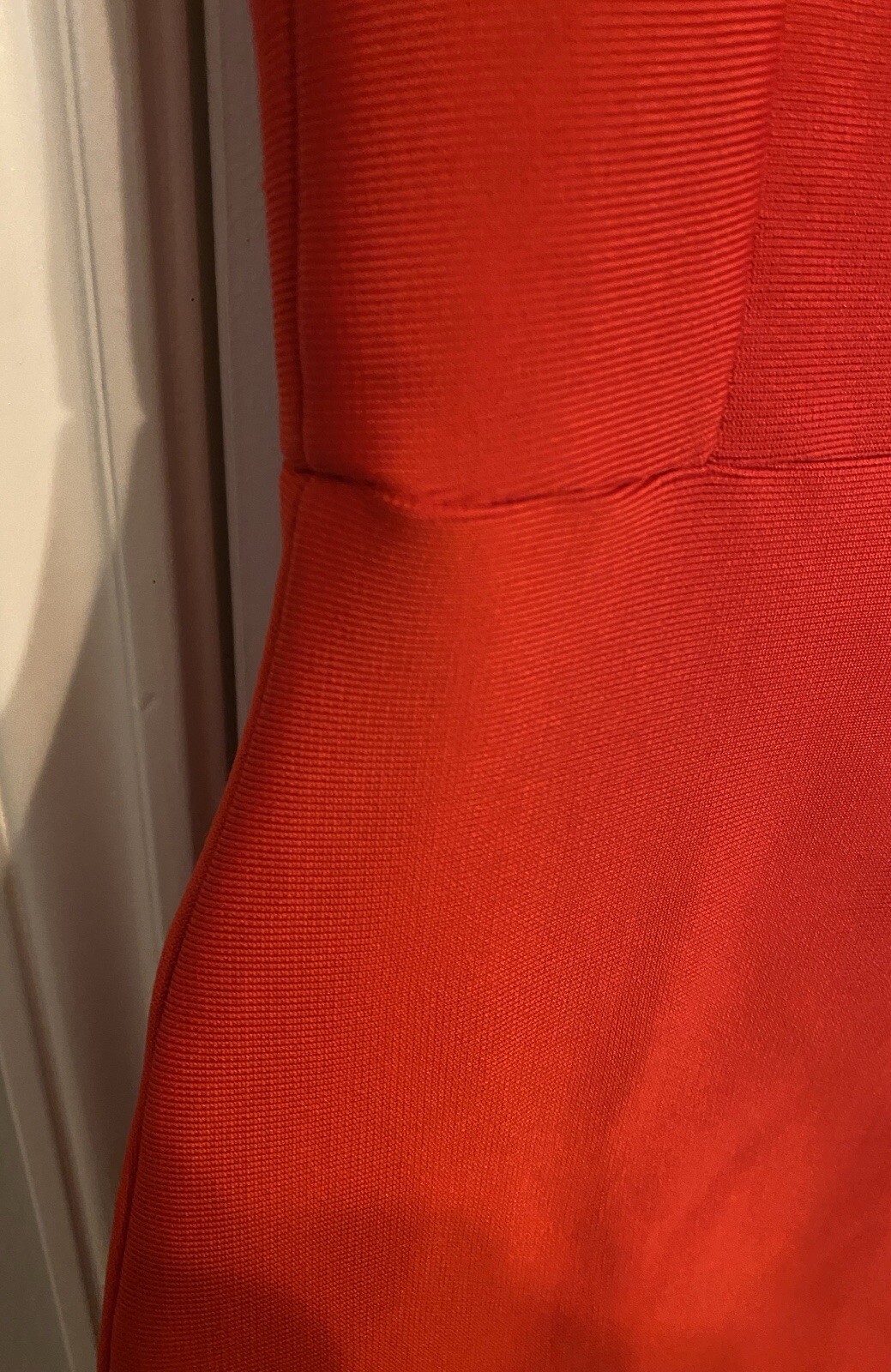 SHEIN ADYCE Double Strappy One Shoulder Bodycon Dress RED Size M