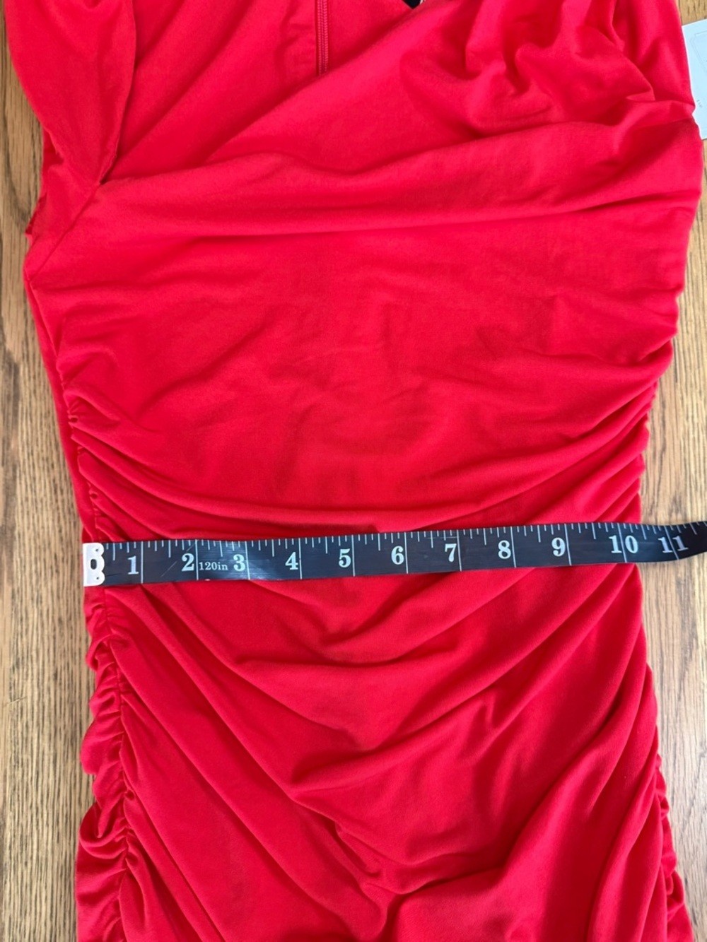 NWT Nookie Dakota Gathered Red Asymmetrical One-Shoulder Ruched Mini Dress
