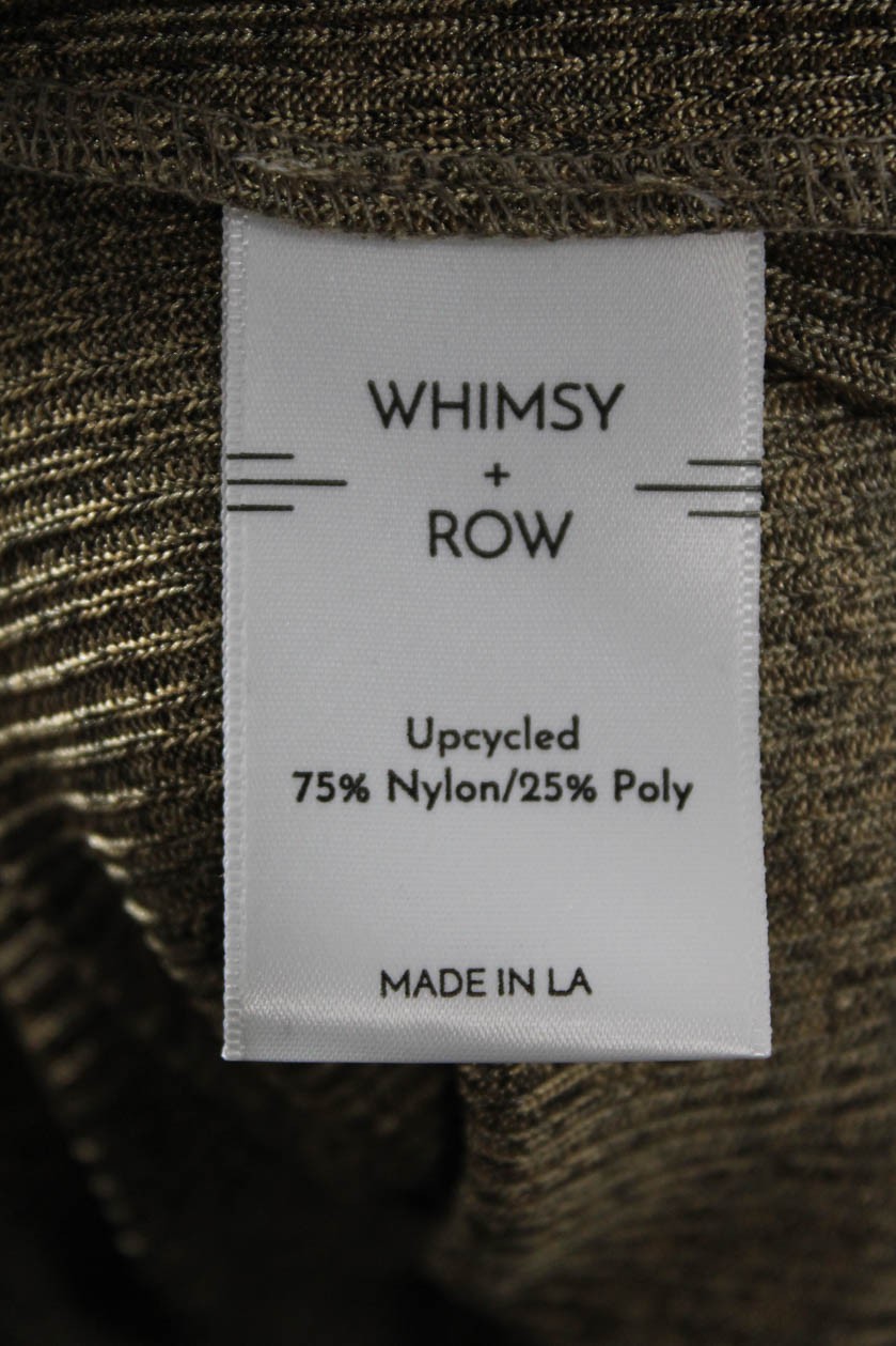 Whimsy + Row Womens Bodycon Sweater Dress Brown Long Sleeve Mock Neck Size M